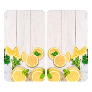 Kryty na sporák z tvrzeného skla, sada 2 ks 52×30 cm, Lemons – Wenko