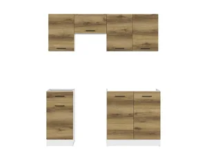 Kuchyň JUNONA 170 cm bílo-dub delano světlý