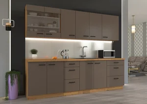 Kuchyně ARCENIO 260 cm – dub artisan, lanýžově šedá