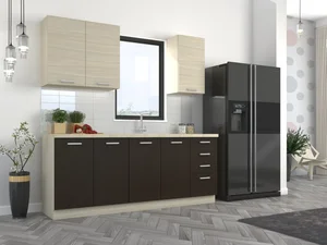 Kuchyně NORFOLK 200/120 cm dub ferrara/legno tmavé