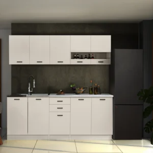 Kuchyňská linka ANITA NEW, 2 m, kašmír/bílá