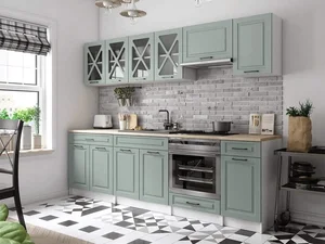 Kuchyňská linka Gréta 260 – světle zelená MAT
