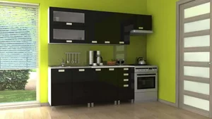 Kuchyňská linka Nadine 180/240 černý lesk