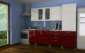Kuchyňská linka Simeon KRF 240 – bílá/bordó lesk
