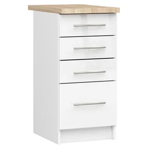 Kuchyňská skříňka OLIVIA S40 SZ4 – bílá/bílý lesk