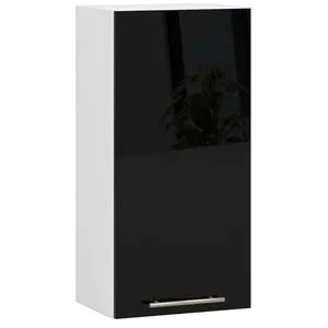 Kuchyňská skříňka OLIVIA W40 H720 – bílá/černý lesk