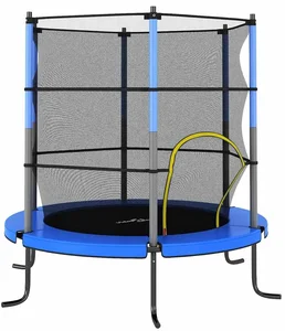 Kulatá dětská trampolína s bezpečnostní sítí 140x160 cm