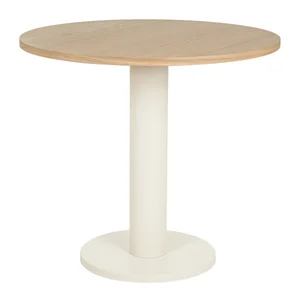 Kulatý jídelní stůl Ø80 cm s dubovou deskou