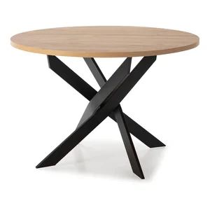 Kulatý jídelní stůl s dubovou deskou, průměr 120 cm – Ther Marckeric