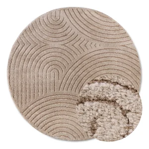 Kulatý koberec Panglao New York Taupe 160 cm