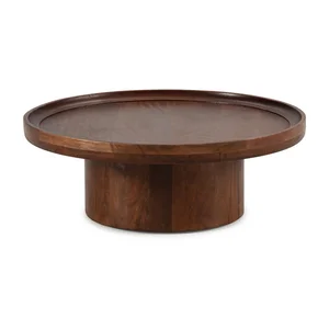 Kulatý konferenční stolek Giselle 80×80 cm z mangového dřeva