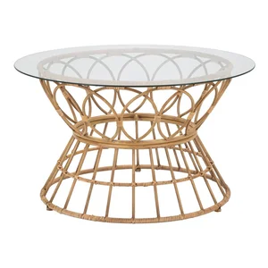 Kulatý konferenční stolek Panama Ø75 cm – skleněná deska, Mauro Ferretti