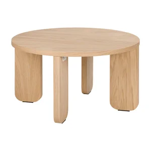 Kulatý konferenční stolek s dubovým dekorem Ø 55 cm – Kuvu – noo.ma