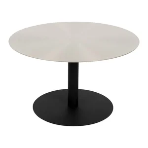 Kulatý konferenční stolek Snow černo-zlatý 60 cm