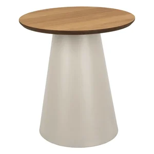 Kulatý konferenční stolek Soli – dubový dekor, Ø45 cm