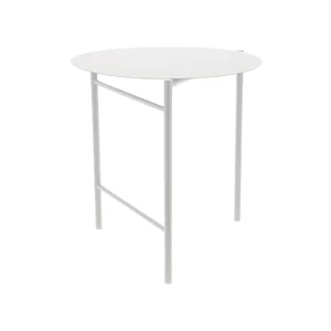 Kulatý kovový jídelní stůl 70 cm bílý