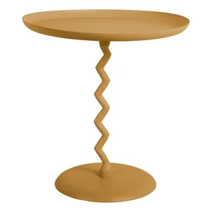 Kulatý kovový odkládací stolek Zig Zag 40 cm