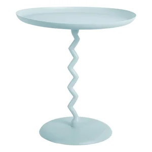 Kulatý kovový odkládací stolek Zig Zag, průměr 40 cm