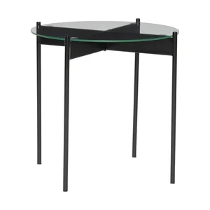 Kulatý odkládací stolek Beam s skleněnou deskou