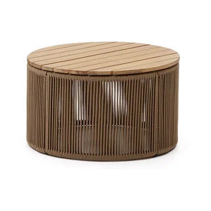 Kulatý venkovní stolek Dandara Ø60 cm, akáciová deska – Kave Home