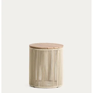 Kulatý zahradní stolek Dandara – Ø40 cm, akácie – Kave Home