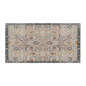 Kusový koberec 80 × 200 cm bavlna/polyester, nízký vlas, protiskluzový
