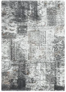 Kusový koberec Breno LUSH SEWING grey, 133x190 cm, Barevný a Šedý Design