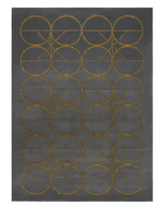 Kusový koberec Emerald 1010 šedý a zlatý 160 × 220 cm
