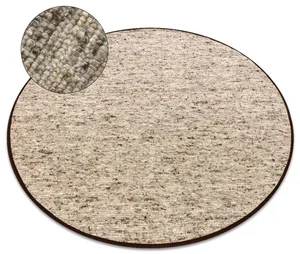 Kusový koberec z kolekce NEPAL ve tvaru kruhu – pískově béžový