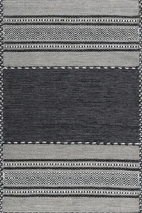 Kusový syntetický koberec 50 × 80 cm, šedý, nízký vlas, protiskluzový