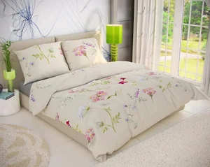 Kvalitex Deluxe Francouzské bavlněné povlečení Botanica 200x200/70x90 cm
