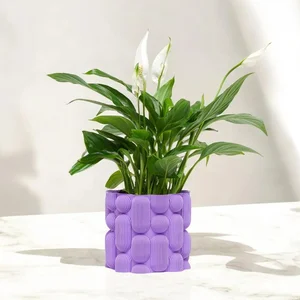 Květináč Elgus 12cm zelený s listovým designem