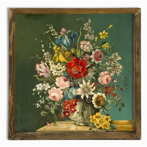 Květinový obraz Vintage Flowers 50 × 50 cm