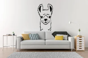 Lama Samolepka na zeď černá 30x54 cm