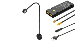 Lampička Loox5 LED 2034 12V Černá – kompletní sada napájení