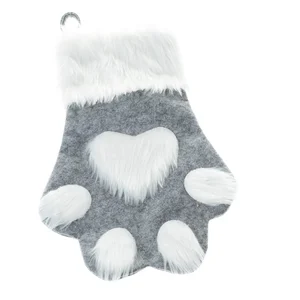 Látková vánoční punčocha Paw Dakls