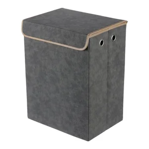 Látkový koš s víkem DT3004 šedý