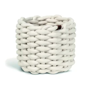 Látkový košík Peach Skin Round S Ø21×17 cm Bigso