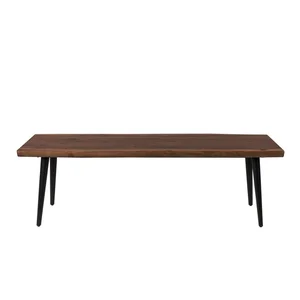 Lavice Dutchbone Alagon 140 cm s černými ocelovými nohami
