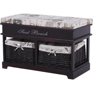 Lavice SEAT BENCH 3 s polštářem, tmavě hnědá