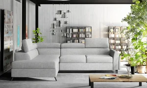 LAVRANIA 13 – Rozkládací rohová sedačka, levá, světle šedá