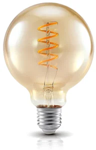 LED dekorativní žárovka G95 4W, teplé světlo