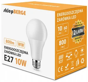 LED E27 10W teplá bílá
