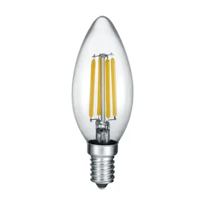LED filamentová žárovka E14 Kerze Trio, 2 W, teplá bílá