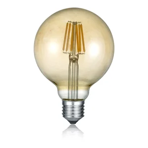 LED filamentová žárovka E27, 6 W Globe Trio
