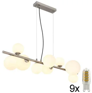 LED lustr Globo RIHA 9xG9/3W/230V chrom