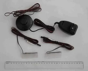 LED osvětlení vitríny, 2 police, bílé