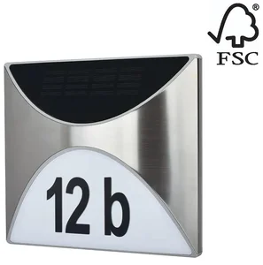 LED Solární Domovní Číslo s Automatickým Oslněním