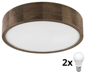LED stropní svítidlo Carvalho dub ořech 37 cm