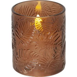 LED svíčka Flamme Leaf, 10 cm
